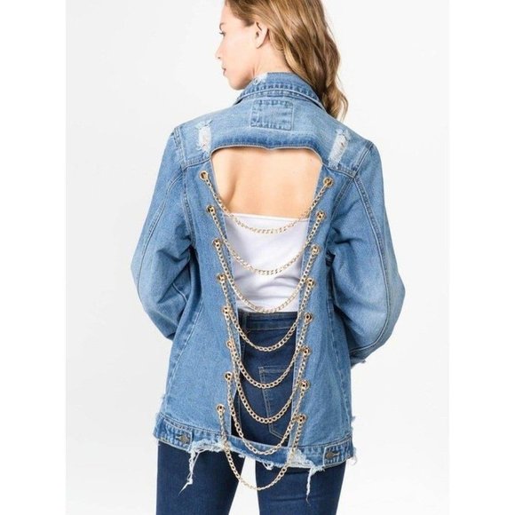 Infinite Denim Chain Jacket - Picture 1 of 3